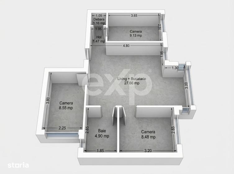COMISION 0% - Apartament 4 camere, str. Gr. Alexandrescu, Manastur, Cl - 9