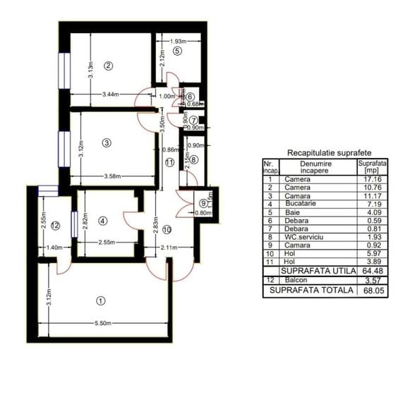 Tudor Vladimirescu-Strada Sergent Gheorghe Latea-Apartament 3 camere - 1