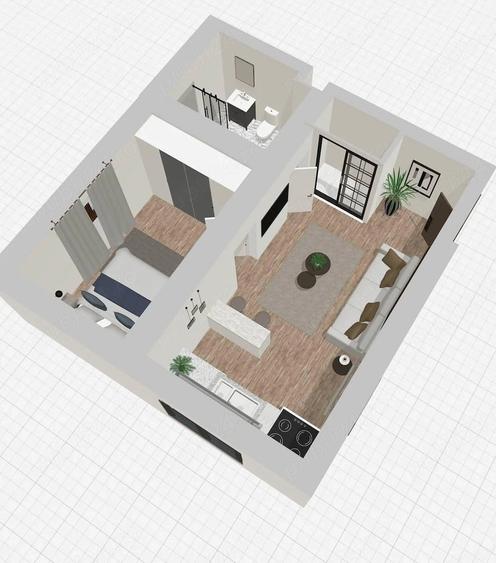 Apartament cu 2 camere decomandat în Central