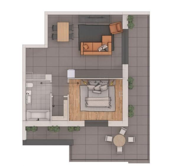 Apartament 2 camere, 54,01mp, 33mp terasa, ansamblu NZEB, zo - 3
