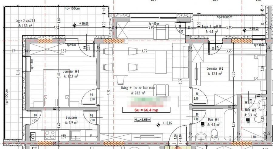 Apartament cu 3 camere semidecomandat în Florești — fotografia 1