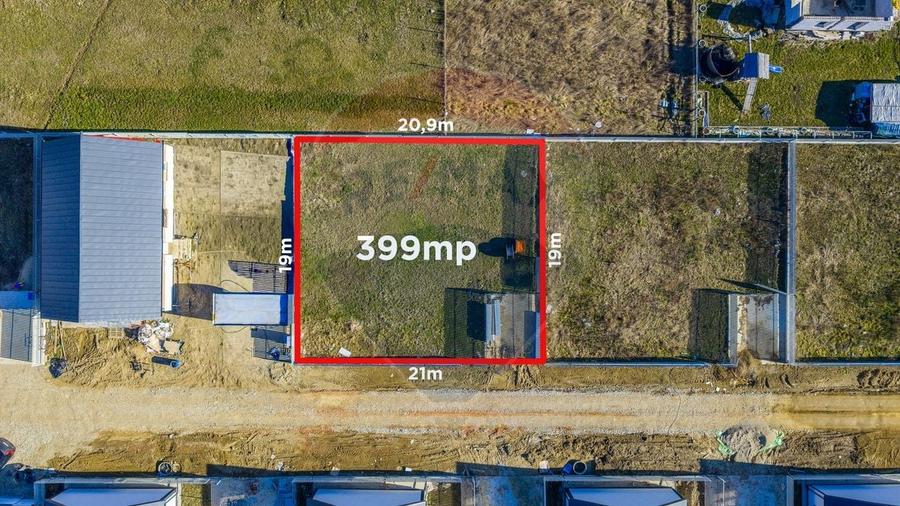 Teren Construcții intravilan de 399 mp, în Exterior Nord