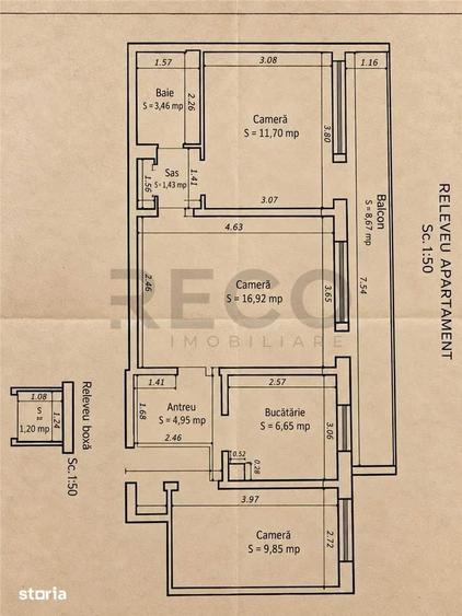 Apartament cu 3 camere nedecomandat în Gării