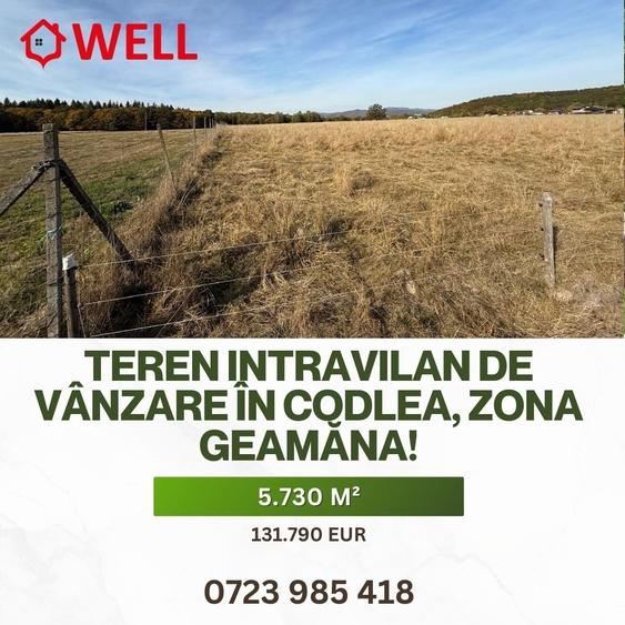 Teren intravilan de 5730 mp, în Periferie