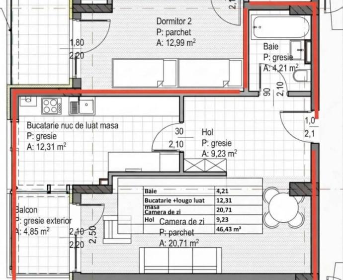 Apartament cu 2 camere semidecomandat în Gheorgheni