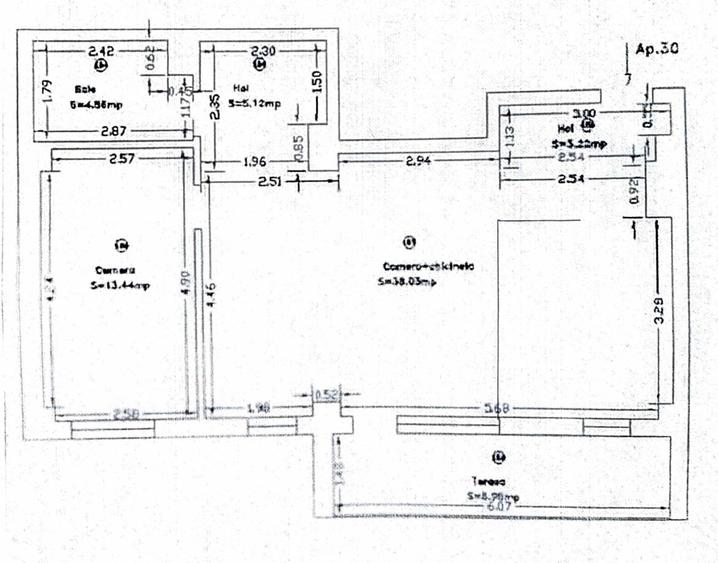 Apartament cu 2 camere semidecomandat în Torontalului