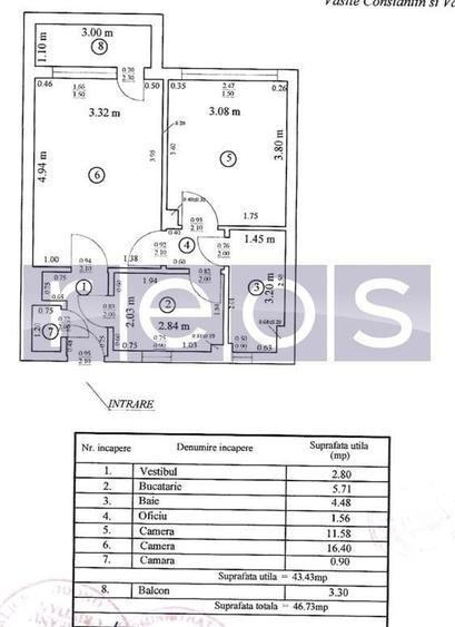 Apartament cu 2 camere în Gara de Nord