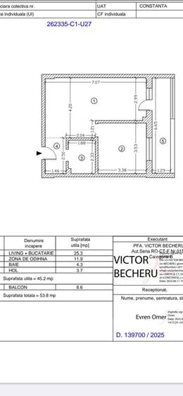 Apartament cu 2 camere decomandat în Palazu Mare
