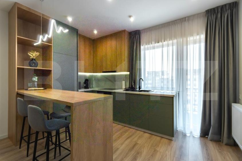 Apartament cu 2 camere decomandat, mobilat în Tractorul