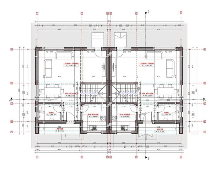 Casă cu 3 camere în Central