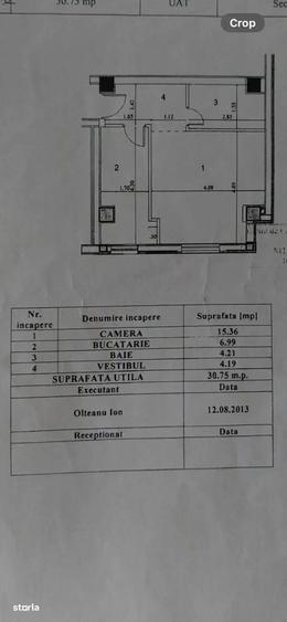 Garsonieră decomandată, mobilată în Ozana