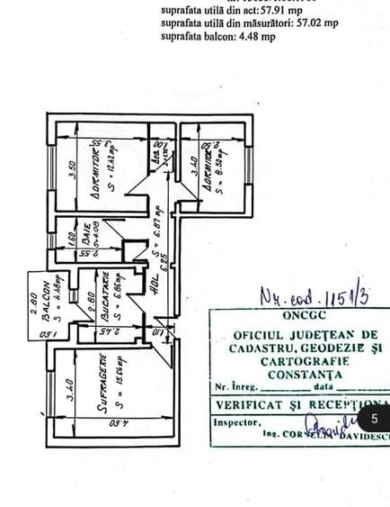Apartament cu 3 camere decomandat în Inel II