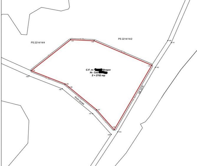 Teren Construcții intravilan de 2763 mp, în Poiana Brașov