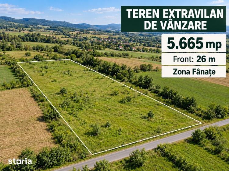 Teren de 5665 mp, în Ceanu Mare
