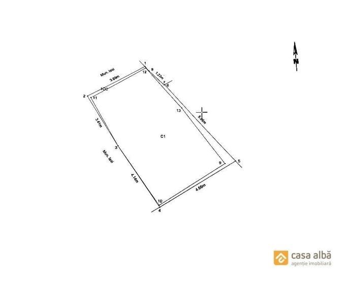 Casă cu 2 camere în Central