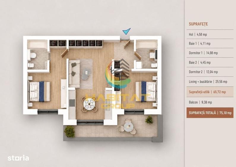 Apartament 3 camere - metrou N.Teclu - 2