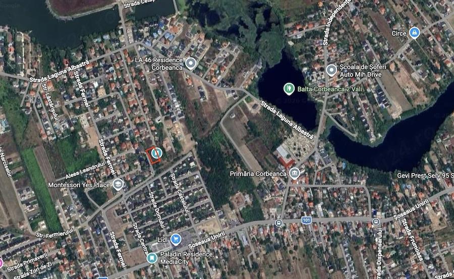 Teren Intravilan 474 mp | Corbeanca Str Laguna Albastra | complex de case, cu utilitati - 3