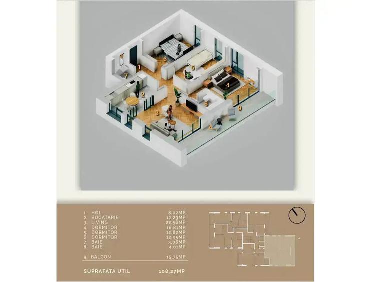Apartament cu 4 camere în Sălăjan