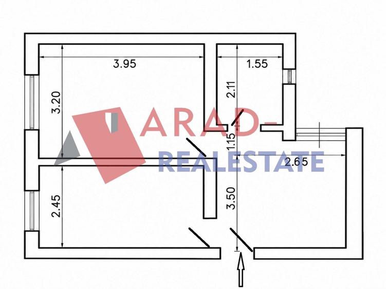 Apartament de vanzare mobilat si utilat cu 2 camere, decomandat. Zona Centrala Arad - 2