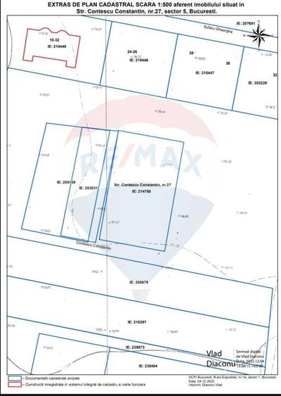 Teren Construcții intravilan de 1008 mp, în Rahova