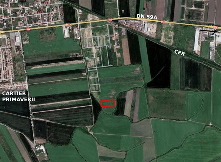 Teren Construcții extravilan de 7500 mp, în Săcălaz