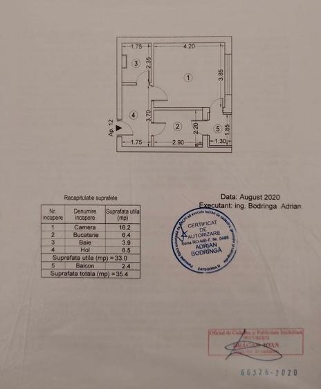 Garsonieră decomandată, mobilată în Lujerului