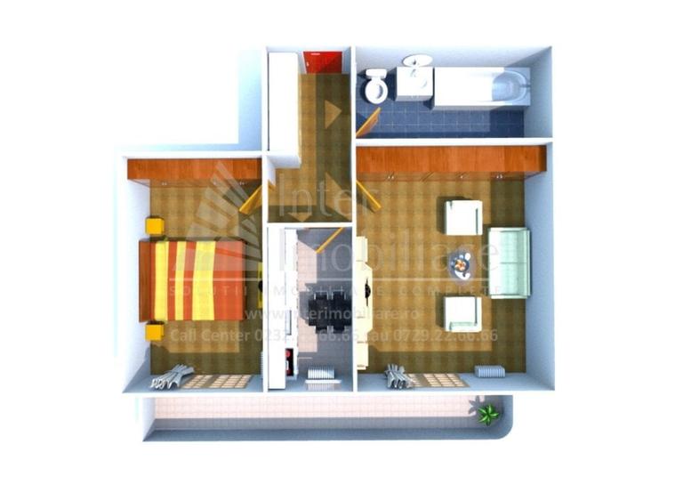 Apartament cu 2 camere decomandat în Galata