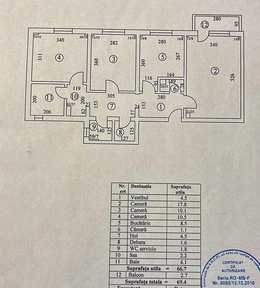 Apartament cu 3 camere decomandat în Dristor