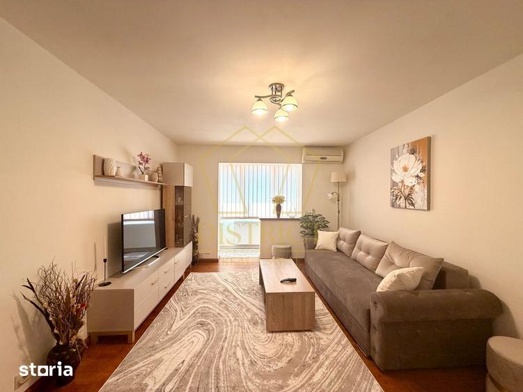 Apartament cu 3 camere semidecomandat, mobilat în Olimpia-Stadion