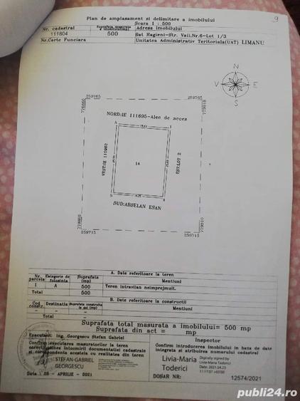 Teren de 1500 mp, în Hagieni