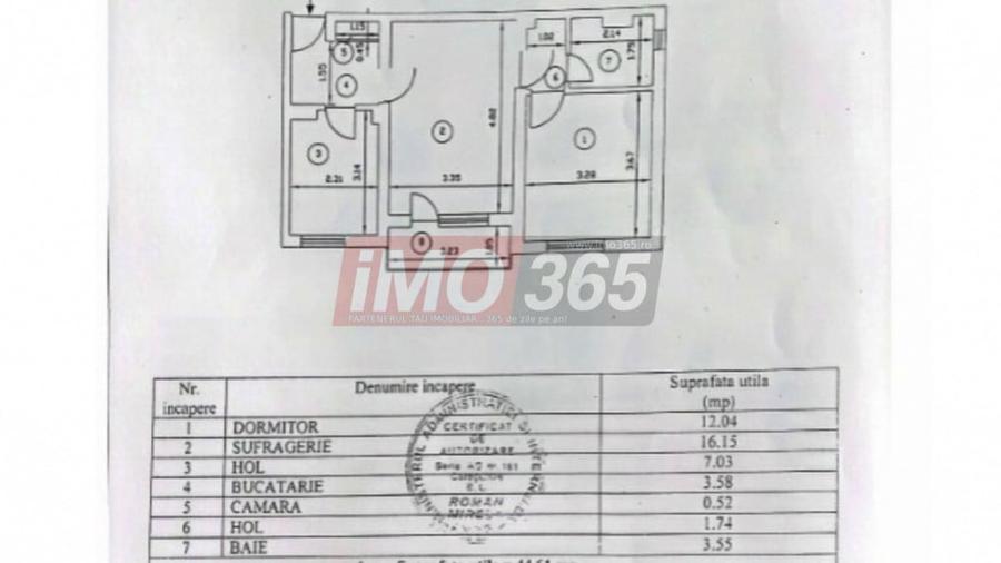Apartament cu 2 camere semidecomandat în Craiovei