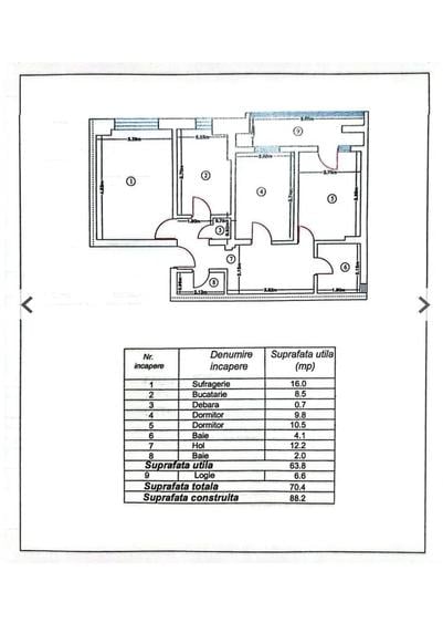 Apartament cu 3 camere decomandat în Gară