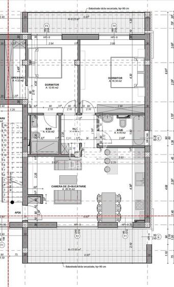 Apartament cu 3 camere semidecomandat în Exterior Vest