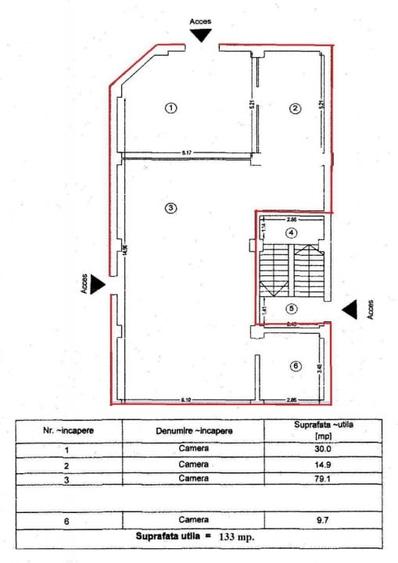 Spațiu comercial, de 133 mp, în Central