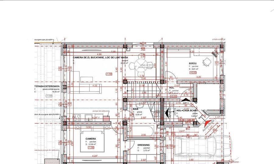 Apartament cu 3 camere semidecomandat în Apahida