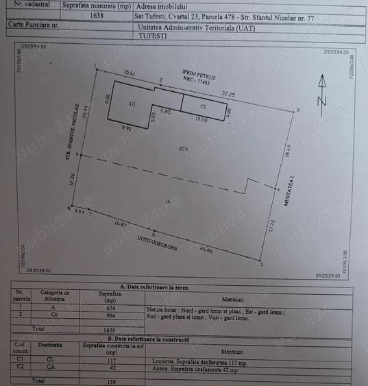Casă cu 5 camere cu Teren 1638 Mp în Tufești