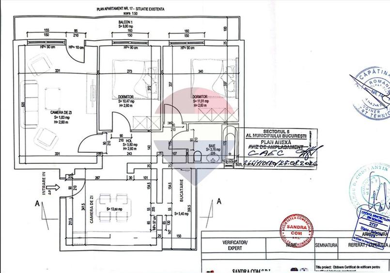 Apartament cu 4 camere decomandat, mobilat în Rahova