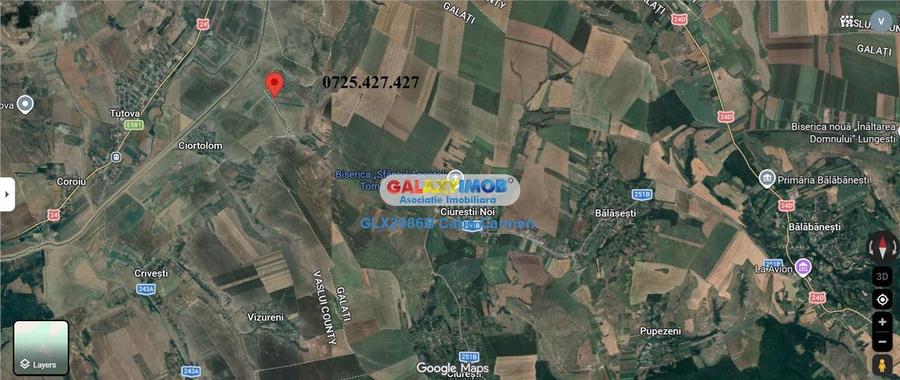De vanzare teren agricol, extravilan in Loc. Balasesti, Jud. Galati - 3