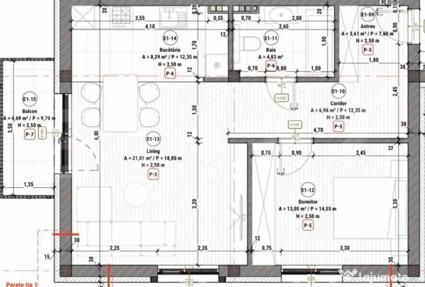 Apartament cu 2 camere decomandat în Moșnița Nouă