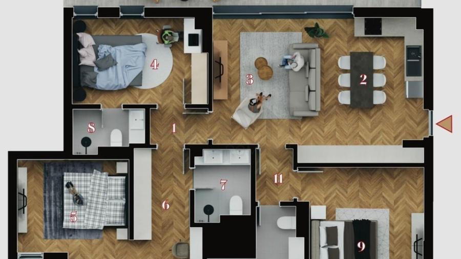REA1026901 Apartament 4 camere Decebal Piata Muncii - 3