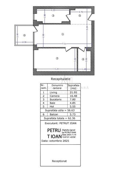 Apartament cu 2 camere semidecomandat în Sisești