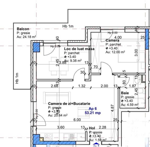 Apartament, 53,21 m2, - 3