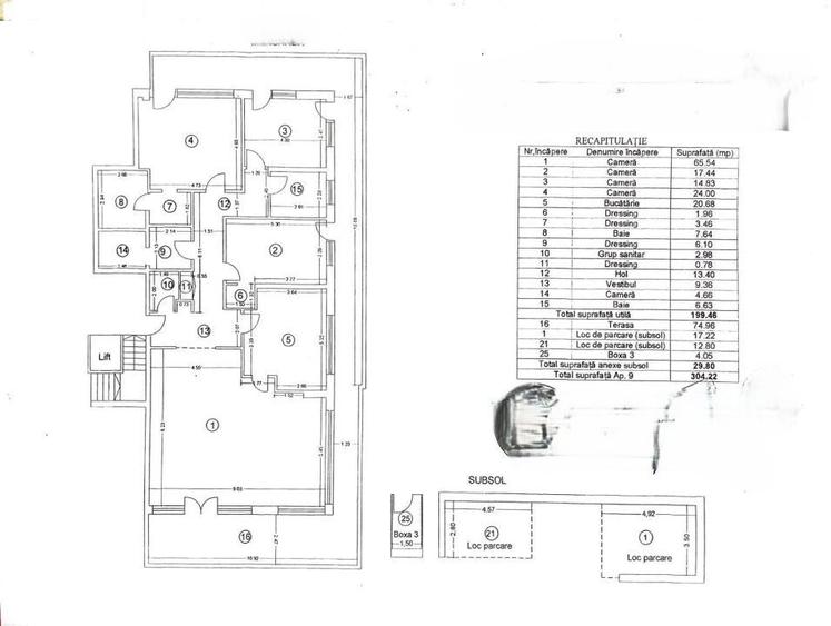 Apartament cu 4 camere decomandat, mobilat în Barbu Văcărescu