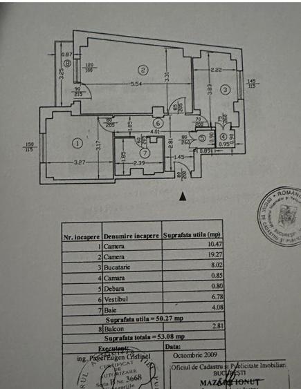 Apartament cu 2 camere decomandat în Moșilor