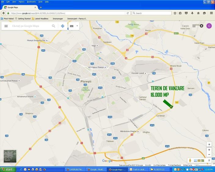 Teren Construcții extravilan de 16000 mp, în Exterior Est