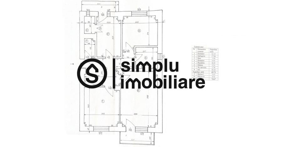 Apartament cu 3 camere decomandat în Sărari