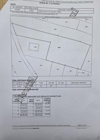Teren de 2700 mp, în Mitocu Dragomirnei