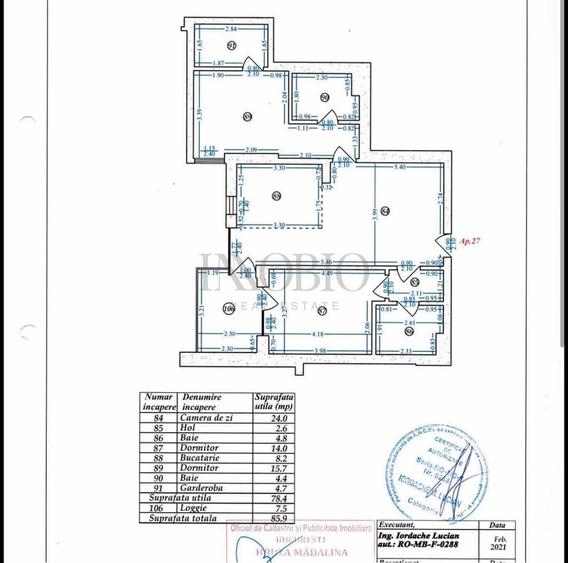 Apartament cu 3 camere semidecomandat, mobilat în Herăstrău