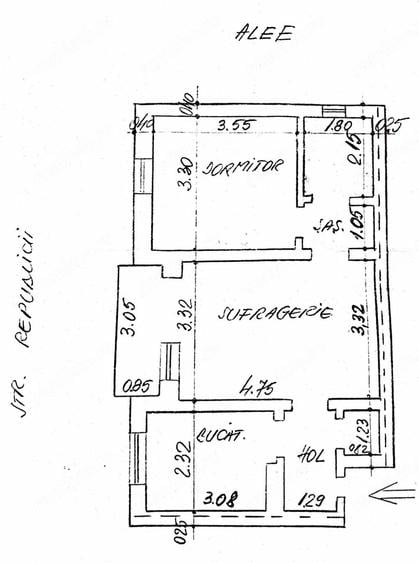 Apartament cu 2 camere semidecomandat în Central