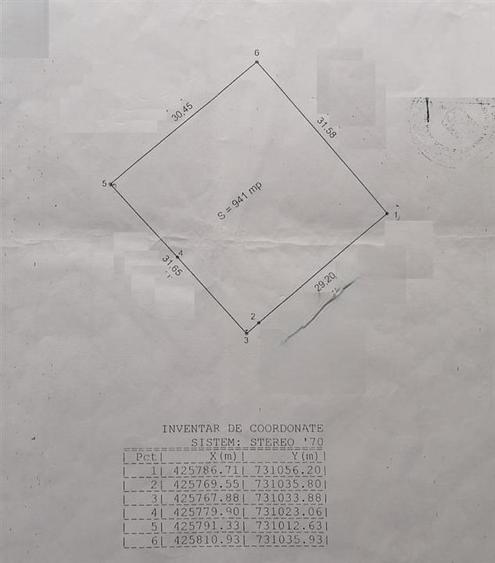 Teren Construcții intravilan de 941 mp, în Chercea